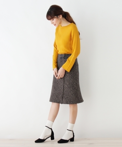 grove（グローブ）の「◆【WEB限定あり】袖ターンバック ニットプルオーバー（ニット/セーター・レディース・オフホワイト/ブラック/グリーン/イエロー/レッド/ピンク/ブルー・02/03）」の15枚目の写真