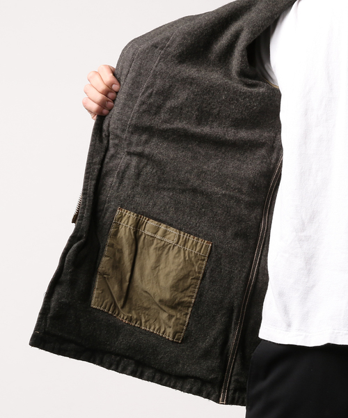 quadro(クオドロ)の「quadro×hippocampus パーカーコート(モッズコート・メンズ・オリーブ/ネイビー・LARGE/MEDIUM)」の6枚目の写真