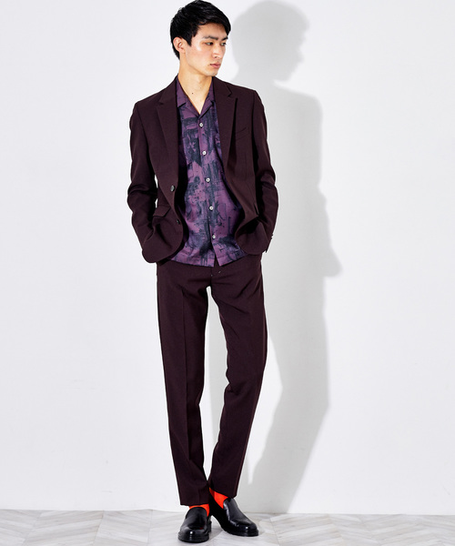 STUDIOUS（ステュディオス）の「【STUDIOUS HIGH】ペイントオープンカラービッグシルエットシャツ（シャツ/ブラウス・メンズ・ベージュ/グリーン/パープル・1/2/3）」の7枚目の写真