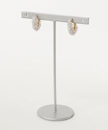 【marinaJEWELRY】天然色AAA Blue Chalcedony pave earring