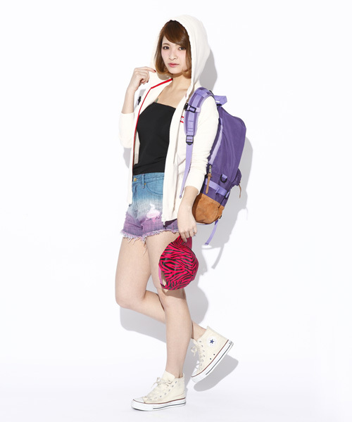 X-girl(エックスガール)の「GO FES BACKPACK(バックパック/リュック・レディース・ブラック/レッド/パープル/ブルー・ONE SIZE)」の6枚目の写真