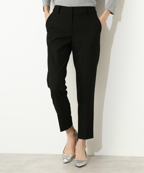 NATURAL BEAUTY BASIC（ナチュラルビューティーベーシック）の「〈ウォッシャブル・防シワ〉イージーケアテーパードパンツ（その他パンツ・レディース・ブラック/グレー系その他/ダークネイビー・LARGE/MEDIUM/SMALL/X-SMALL）」の2枚目の写真