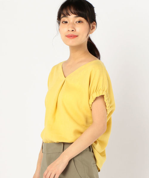 SHIPS（シップス）の「ゴムスリーブブラウス（シャツ/ブラウス・レディース・ライトホワイト/イエロー/ネイビー・ONE SIZE）」の6枚目の写真