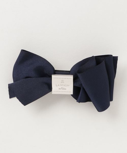 LANVIN en Bleu（ランバンオンブルー）の「グログランリボンバレッタ（バレッタ/ヘアクリップ・レディース・ブラック/ベージュ/ブルー・ONE SIZE）」の3枚目の写真