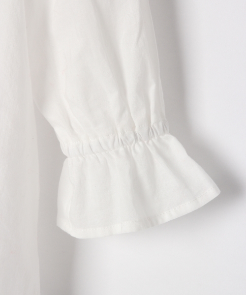 GLOBAL WORK（グローバルワーク）の「【キッズ】レースVフリルブラウス7分袖/801367（シャツ/ブラウス・キッズ・ホワイト/ベージュ・SMALL/MEDIUM/LARGE/X-LARGE/XX-LARGE）」の7枚目の写真