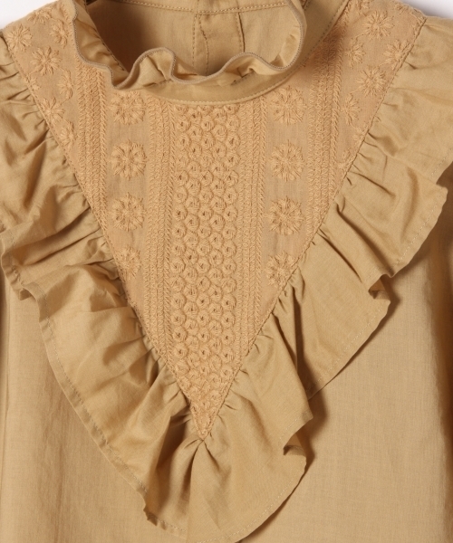 GLOBAL WORK（グローバルワーク）の「【キッズ】レースVフリルブラウス7分袖/801367（シャツ/ブラウス・キッズ・ホワイト/ベージュ・SMALL/MEDIUM/LARGE/X-LARGE/XX-LARGE）」の10枚目の写真