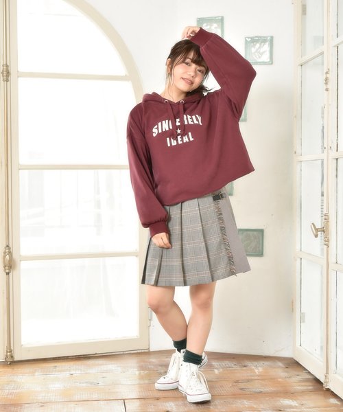 OLIVE des OLIVE(オリーブデオリーブ)の「チェック柄 プリーツスカート(スカート・レディース・ブラック/ブラウン/キャメル・FREE)」の5枚目の写真