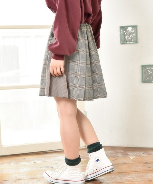 OLIVE des OLIVE(オリーブデオリーブ)の「チェック柄 プリーツスカート(スカート・レディース・ブラック/ブラウン/キャメル・FREE)」の7枚目の写真