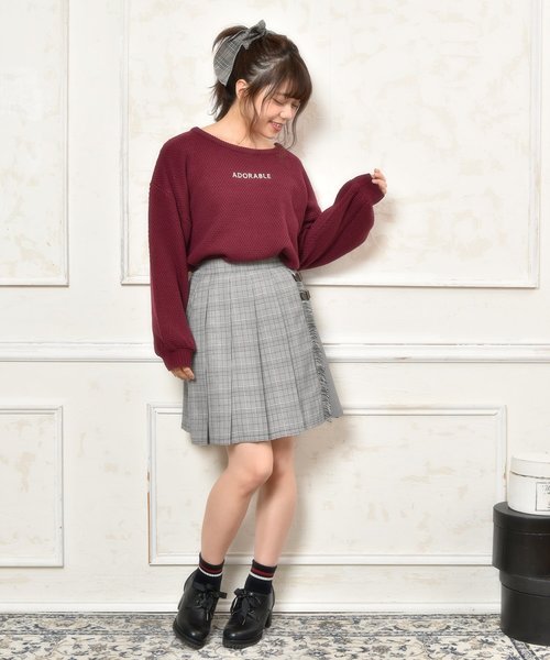 OLIVE des OLIVE(オリーブデオリーブ)の「チェック柄 プリーツスカート(スカート・レディース・ブラック/ブラウン/キャメル・FREE)」の15枚目の写真