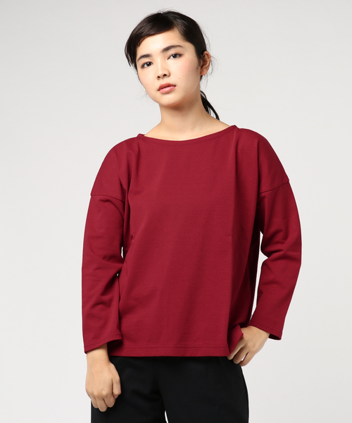 SHIPS Days（シップスデイズ）の「SHIPS Days STANDARD:バスクカットソー（Tシャツ/カットソー・レディース・ブラック/レッド・S～Ｍ/M～Ｌ）」の5枚目の写真