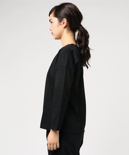 SHIPS Days（シップスデイズ）の「SHIPS Days STANDARD:バスクカットソー（Tシャツ/カットソー・レディース・ブラック/レッド・S～Ｍ/M～Ｌ）」の4枚目の写真