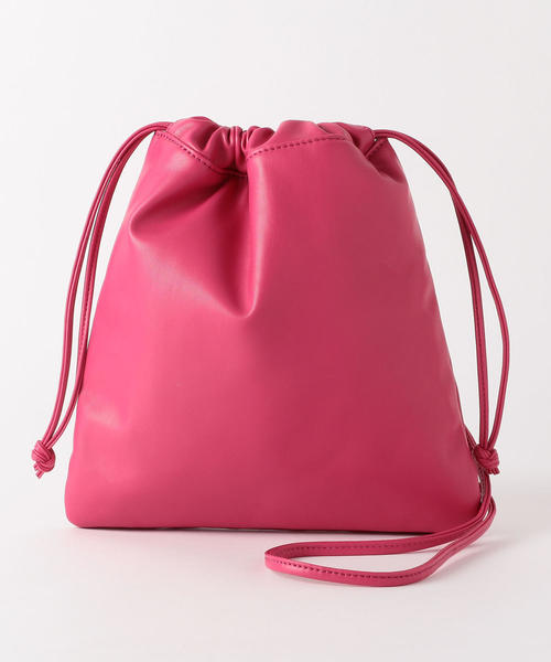 green label relaxing（グリーンレーベルリラクシング）の「FFC ナカワタ キンチャク 2WAYバッグ（ショルダーバッグ・レディース・ホワイト/ブラック/ピンク/シルバー/ゴールド/ライラック・FREE）」の4枚目の写真