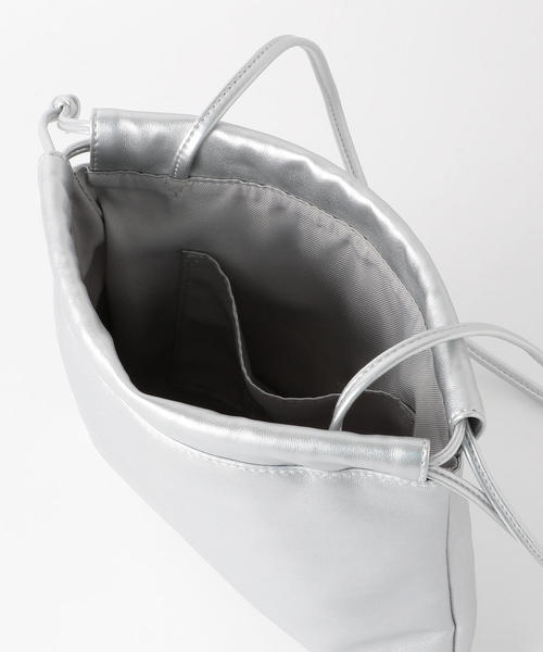 green label relaxing（グリーンレーベルリラクシング）の「FFC ナカワタ キンチャク 2WAYバッグ（ショルダーバッグ・レディース・ホワイト/ブラック/ピンク/シルバー/ゴールド/ライラック・FREE）」の14枚目の写真