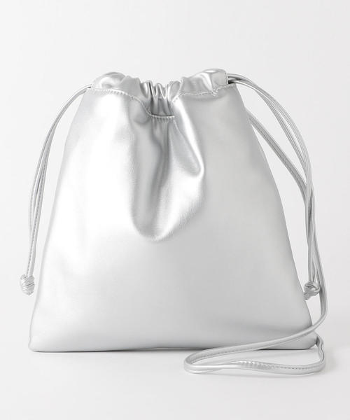 green label relaxing（グリーンレーベルリラクシング）の「FFC ナカワタ キンチャク 2WAYバッグ（ショルダーバッグ・レディース・ホワイト/ブラック/ピンク/シルバー/ゴールド/ライラック・FREE）」の19枚目の写真