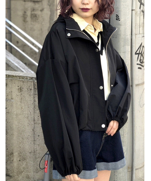 WEGO（ウィゴー）の「WEGO/マウンテンパーカー（マウンテンパーカー・レディース・ブラック/ベージュ/オフホワイト/ブルー/ベージュ系その他/イエロー・FREE）」の3枚目の写真