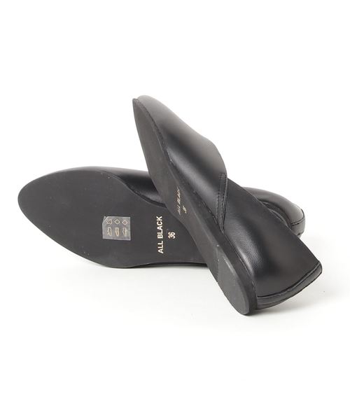 ALL BLACK（オールブラック）の「カッティングフラットシューズ（パンプス・レディース・ライトグレー/ブラック/ライトピンク・38/36/37/35/39）」の5枚目の写真