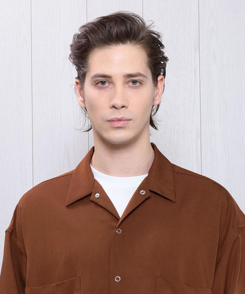 H　BEAUTY&YOUTH UNITED ARROWS（エイチビューティーアンドユースユナイテッドアローズ）の「＜H＞RING SNAP BOX SHORT SLEEVE SHIRT/シャツ ◆（シャツ/ブラウス・メンズ・ブラック/ネイビー/ブラウン・LARGE/SMALL/MEDIUM）」の7枚目の写真