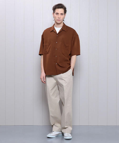 H　BEAUTY&YOUTH UNITED ARROWS（エイチビューティーアンドユースユナイテッドアローズ）の「＜H＞RING SNAP BOX SHORT SLEEVE SHIRT/シャツ ◆（シャツ/ブラウス・メンズ・ブラック/ネイビー/ブラウン・LARGE/SMALL/MEDIUM）」の12枚目の写真