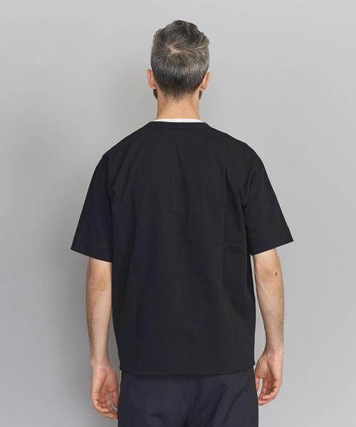 BEAUTY&YOUTH UNITED ARROWS(ビューティーアンドユースユナイテッドアローズ)の「BY クリスピーコットン 樽型 ヘンリーネック Tシャツ(Tシャツ/カットソー・メンズ・ブラウン/ホワイト/ブラック・SMALL/X-LARGE/LARGE/MEDIUM)」の4枚目の写真