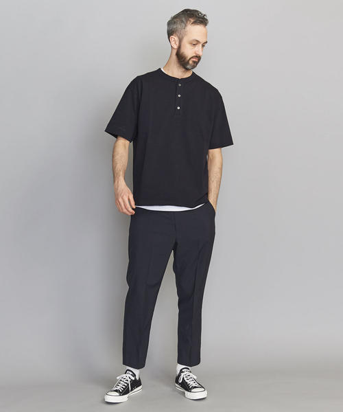 BEAUTY&YOUTH UNITED ARROWS(ビューティーアンドユースユナイテッドアローズ)の「BY クリスピーコットン 樽型 ヘンリーネック Tシャツ(Tシャツ/カットソー・メンズ・ブラウン/ホワイト/ブラック・SMALL/X-LARGE/LARGE/MEDIUM)」の17枚目の写真