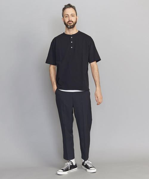 BEAUTY&YOUTH UNITED ARROWS(ビューティーアンドユースユナイテッドアローズ)の「BY クリスピーコットン 樽型 ヘンリーネック Tシャツ(Tシャツ/カットソー・メンズ・ブラウン/ホワイト/ブラック・SMALL/X-LARGE/LARGE/MEDIUM)」の18枚目の写真