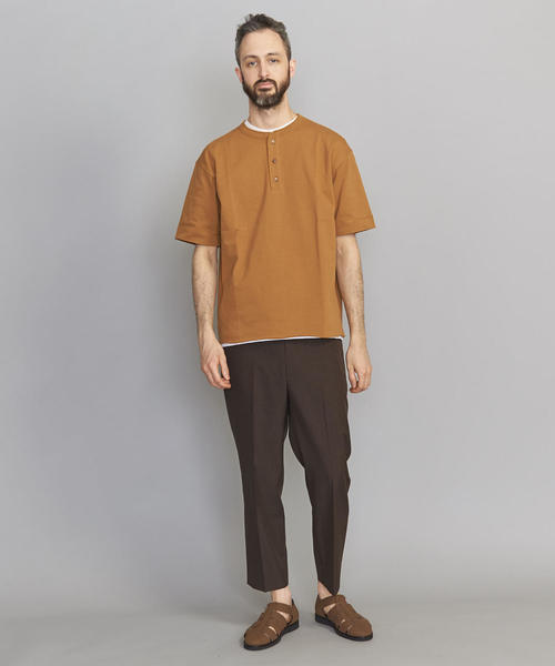 BEAUTY&YOUTH UNITED ARROWS(ビューティーアンドユースユナイテッドアローズ)の「BY クリスピーコットン 樽型 ヘンリーネック Tシャツ(Tシャツ/カットソー・メンズ・ブラウン/ホワイト/ブラック・SMALL/X-LARGE/LARGE/MEDIUM)」の11枚目の写真