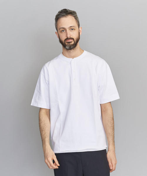 BEAUTY&YOUTH UNITED ARROWS(ビューティーアンドユースユナイテッドアローズ)の「BY クリスピーコットン 樽型 ヘンリーネック Tシャツ(Tシャツ/カットソー・メンズ・ブラウン/ホワイト/ブラック・SMALL/X-LARGE/LARGE/MEDIUM)」の12枚目の写真
