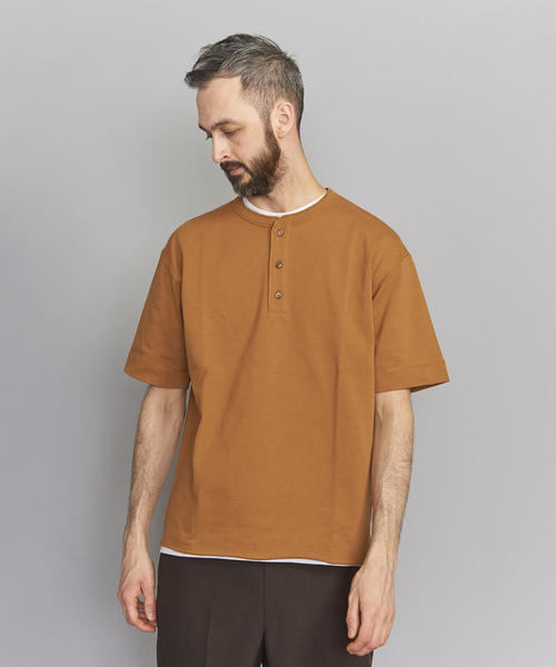 BEAUTY&YOUTH UNITED ARROWS(ビューティーアンドユースユナイテッドアローズ)の「BY クリスピーコットン 樽型 ヘンリーネック Tシャツ(Tシャツ/カットソー・メンズ・ブラウン/ホワイト/ブラック・SMALL/X-LARGE/LARGE/MEDIUM)」の14枚目の写真