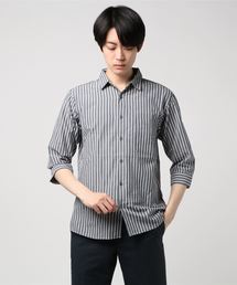 【BLUE STANDARD】強撚コットン７分袖シャツ