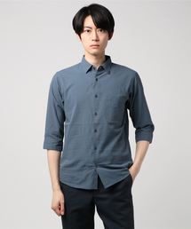 【BLUE STANDARD】強撚コットン7分袖シャツ