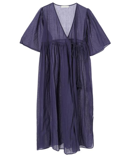 AMERICAN HOLIC（アメリカンホリック）の「5分袖カシュクールガウンワンピース（ワンピース・レディース・その他9/ネイビー/ターコイズブルー/その他1/マルチ/ドット/ブラック系その他/パープル/ブラック/ストライプ/カーキ・FREE）」の21枚目の写真