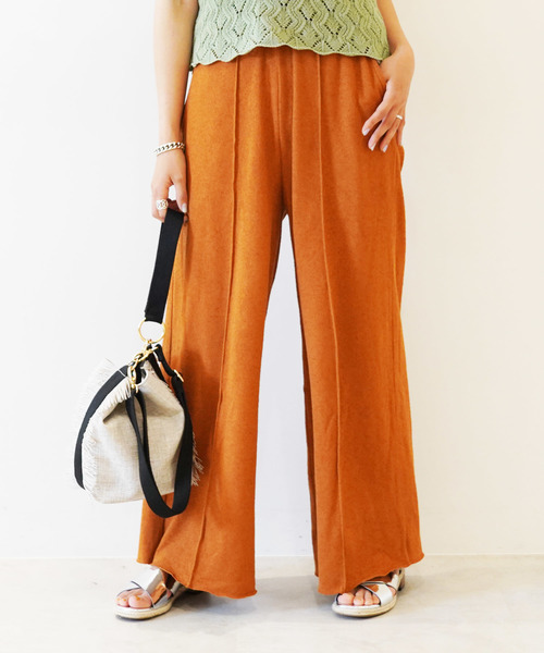 FREE'S MART(フリーズマート)の「ドライタッチカットソーワイドパンツ(その他パンツ・レディース・ブラック/ベージュ/ブラウン・FREE)」の1枚目の写真