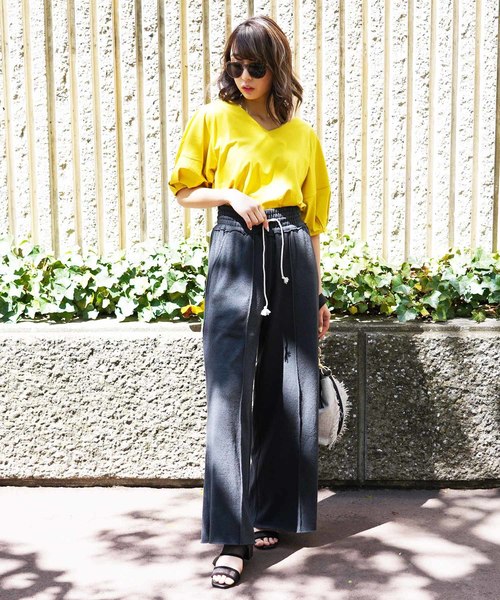 FREE'S MART(フリーズマート)の「ドライタッチカットソーワイドパンツ(その他パンツ・レディース・ブラック/ベージュ/ブラウン・FREE)」の22枚目の写真