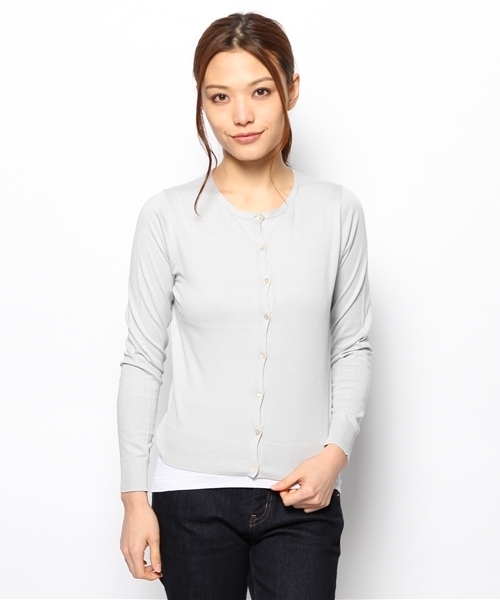B:MING by BEAMS(ビーミングバイビームス)の「<SPRiNG 5月号掲載>ビーミング by ビームス / プレミアムコットンカーディガン(カーディガン/ボレロ・レディース・ホワイト/シルバー/ブラック/レッド・MEDIUM/SMALL/LARGE)」の4枚目の写真