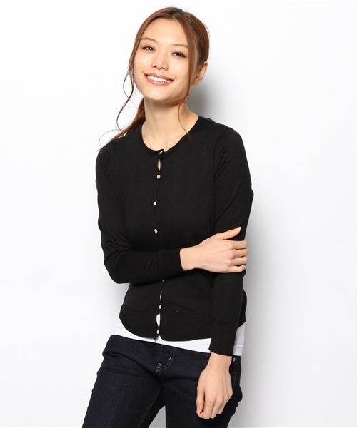 B:MING by BEAMS(ビーミングバイビームス)の「<SPRiNG 5月号掲載>ビーミング by ビームス / プレミアムコットンカーディガン(カーディガン/ボレロ・レディース・ホワイト/シルバー/ブラック/レッド・MEDIUM/SMALL/LARGE)」の3枚目の写真