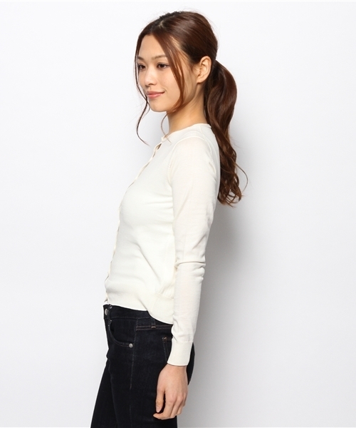 B:MING by BEAMS(ビーミングバイビームス)の「<SPRiNG 5月号掲載>ビーミング by ビームス / プレミアムコットンカーディガン(カーディガン/ボレロ・レディース・ホワイト/シルバー/ブラック/レッド・MEDIUM/SMALL/LARGE)」の6枚目の写真