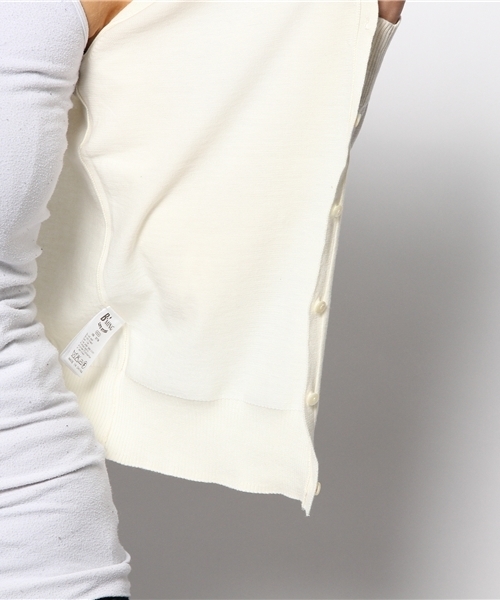 B:MING by BEAMS(ビーミングバイビームス)の「<SPRiNG 5月号掲載>ビーミング by ビームス / プレミアムコットンカーディガン(カーディガン/ボレロ・レディース・ホワイト/シルバー/ブラック/レッド・MEDIUM/SMALL/LARGE)」の12枚目の写真