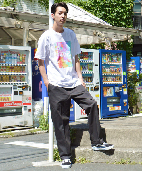 VANS（バンズ）の「VANS/ヴァンズ Tie Dye Flying LOGO S/S Tee（Tシャツ/カットソー・メンズ・ホワイト/ブラック・L/M/S/XL）」の4枚目の写真