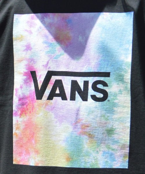 VANS（バンズ）の「VANS/ヴァンズ Tie Dye Flying LOGO S/S Tee（Tシャツ/カットソー・メンズ・ホワイト/ブラック・L/M/S/XL）」の3枚目の写真