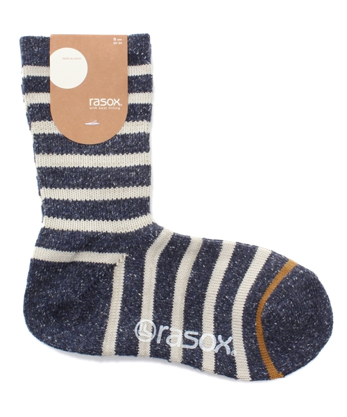 SHIPS for women(シップスフォーウィメン)の「rasox: ボーダー ソックス(ソックス/靴下・レディース・オフホワイト/レッド/ネイビー/アイボリー・SMALL)」の4枚目の写真