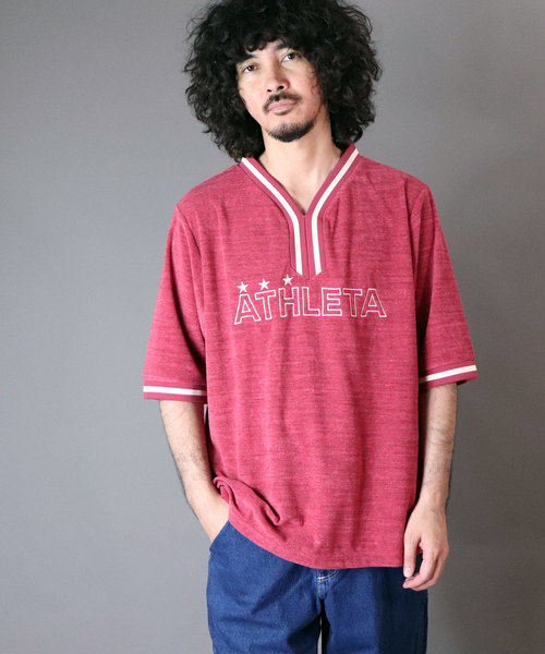 セール Athleta アスレタ Classico Pile Y Neck Shirt パイルyネックシャツ Ltd 032 Asi Tシャツ カットソー Athleta アスレタ のファッション通販 Zozotown
