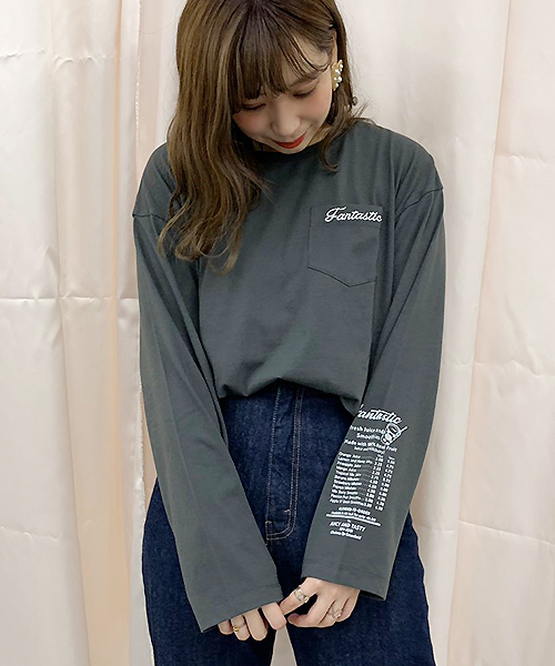 apres jour（アプレジュール）の「アソートポケット付きロングＴシャツ【ZOZOTOWN限定アイテム】（Tシャツ/カットソー・レディース・チャコールグレー/オフホワイト/その他/ブラック系その他・フリー）」の16枚目の写真