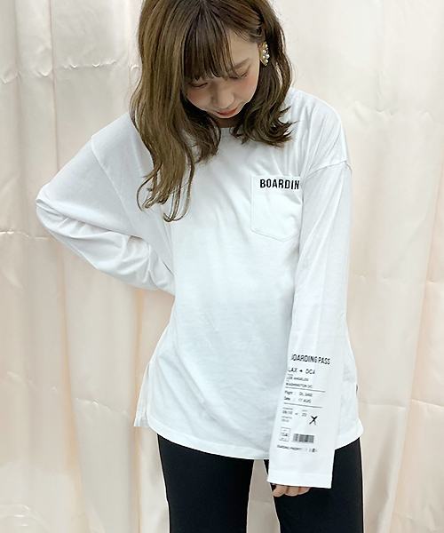 apres jour（アプレジュール）の「アソートポケット付きロングＴシャツ【ZOZOTOWN限定アイテム】（Tシャツ/カットソー・レディース・チャコールグレー/オフホワイト/その他/ブラック系その他・フリー）」の21枚目の写真