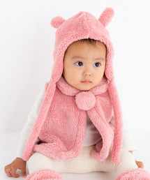 POMPKINS（ポプキンズ）の「【 pompkinsbaby / ポプキンズベビー 】もこもこボア 耳付きキャップ（ニットキャップ/ビーニー）」