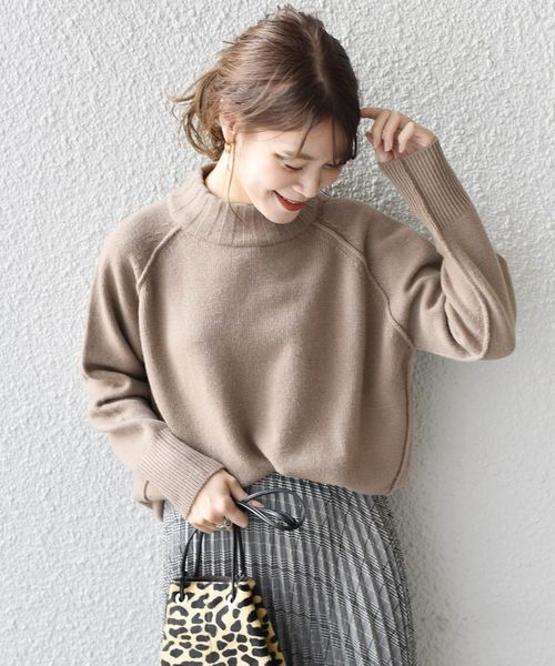 00ss STONE  ハイネック ナイロン切り替え ニット 初期 SHIPS（シップス）の「ハイネック切り替えニット◇（ニット/セーター