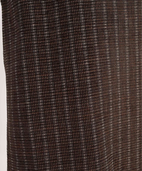 DouDou（ドゥドゥ）の「チェックロングコート（その他アウター・レディース・ブラウン/オフホワイト・FREE）」の6枚目の写真