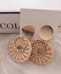 ap retro | ジュート×GOLDリングピアス【ZOZO限定アイテム】(ピアス（両耳用）)