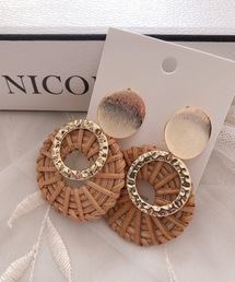 ap retro | ジュート×GOLDリングピアス【ZOZO限定アイテム】(ピアス（両耳用）)