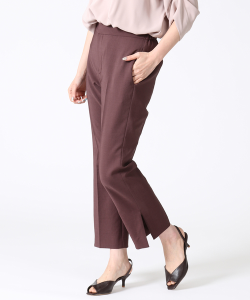 Tiara（ティアラ）の「センタープレスフレアパンツ（その他パンツ・レディース・ブラック/グレー系その他/ブラウン/サックスブルー・S/L/M）」の4枚目の写真