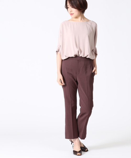 Tiara（ティアラ）の「センタープレスフレアパンツ（その他パンツ・レディース・ブラック/グレー系その他/ブラウン/サックスブルー・S/L/M）」の16枚目の写真